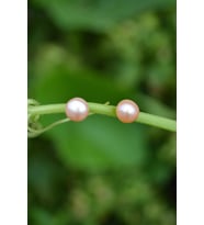 STONEAGE Pembe İnci Doğal Taş Bayan Küpe (Rose)
