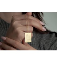 Kişiye Özel Ayetel Kürsi Dua Kolye 925K Gümüş (Gold)