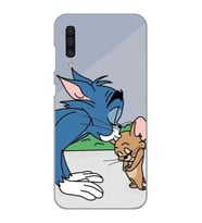 Samsung Galaxy A50 - A30S - A50S Uyumlu Tom ve Jerry Tasarımlı Şeffaf Telefon Kılıfı