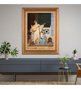 Altın Paspartulu Çerçeveli Tablo CV1103 (Gold)