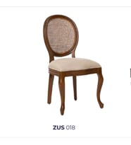 Sandalye ST Zus 2156 19755 MADALYON HASIR Kayın Ayak Parlak Ceviz Krem El yapım (Kahverengi)