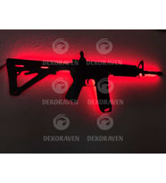 M416 Led Işıklı Tablo (Kırmızı)