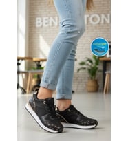 United Colors Of Benetton Beyaz Bağcıklı Cilt Unisex Spor Ayakkabı BNI-12097 G