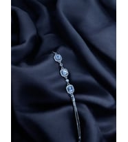 Nobby Shop NobbyShop 925 AYAR GÜMÜŞ RODYUMLU BAGET TAŞLI BİLEKLİK, BAGET TAŞLI GÜMÜŞ BİLEKLİK, GÜMÜŞ BİLEKLİK
