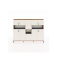 Arges Dolap 14 Raflı 10 Kapaklı 220x30x163 Çam-Aytaşı/Antrasit