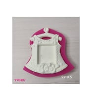 YY0407 Kız Bebek Elbiseli Çerçeve Silikon Kalıp
