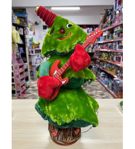 Şarkı Söyleyen Dans Eden Peluş Yılbaşı Ağacı Gitar Çalan (USB Lİ)