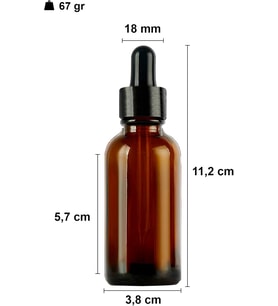 50 ml Metal Kapaklı Damlalık Dropper Şişesi Serum 50 cc Cam Şişe 6 Adet (Siyah Kapak, Amber/Kahverengi)