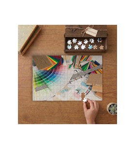 Renk Paletleri - Mimarlık - Renk Seçimi Tasarımı 240 parça Ahşap Puzzle Ahşap Kutuda MP02108