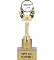 Kişiselleştirilebilir Melek Figürlü Kupa (Gold)