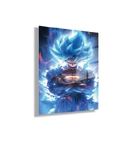 Temperli Gerçek Cam Tablo Dragon Ball Goku Portresi
