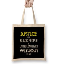 Justice For Jacob Blake Black Lives Matter Bez Çanta Uzun Saplı