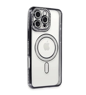 Apple iPhone 16 Pro Max Kılıf Joke Simli Magneticsafe Kılıf - Gri