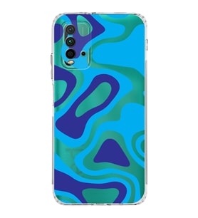 Xiaomi Redmi 9T  Kamera Korumalı Kapak Renkli Desen Tasarımlı Şeffaf  Kılıf