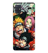 Samsung Galaxy A51 Uyumlu Naruto Tasarımlı Şeffaf Telefon Kılıfı