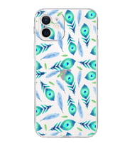 PrintiFy iPhone 12 ile Uyumlu Nazar Boncuğu 3 Baskılı Kamera Korumalı Şeffaf Silikon Kılıf