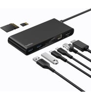 Belkin Connect 8 Portlu Usb-C Hub, 4K@60Hz’E Kadar Çözünürlükleri Destekleyen Ekran Uyumu, Mac, Wind
