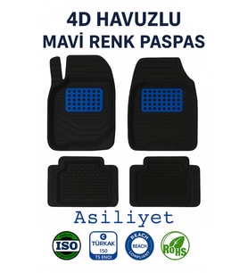Volkswagen Beetle Hasırlı 4D Havuzlu Mavvi Oto Paspas