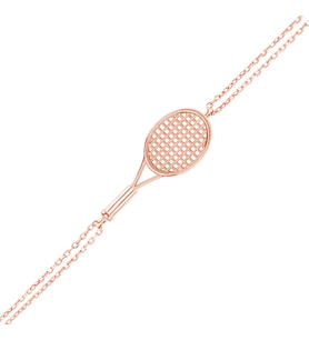 Rose Gümüş Tenis Raketi Bileklik
