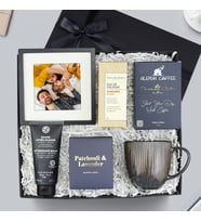 Atelier Rebul Kolonya  & Kişiye Özel Çerçeve & Filtre Kahve & Yves Rocher Tıraş Sonrası Balsam & Mum Premium Hediye Seti