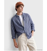 LCW Vision Mavi Regular Fit Ekose Erkek Gömlek