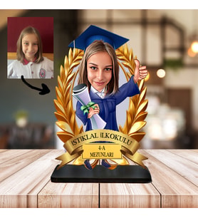 KİŞİYE ÖZEL KARİKATÜR KIZ MEZUNİYET