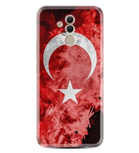 Huawei Mate 20 Lite Kılıf Desenli Silikon Güzel Kılıf Şanlı Türk Bayrağı 1315