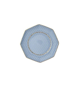 LAMEDORE TEA DELİGHT 17 CM BLUE REGENCY DAMASK 1 ADET