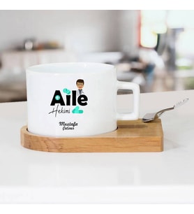 Kişiye Özel Aile Hekimine Hediye Çay Fincanı