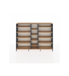 Arges Dolap 11 Raflı  220x30x163 Antrasit-Çam
