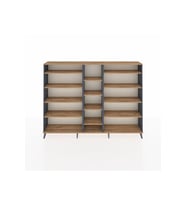 Arges Dolap 11 Raflı  220x30x163 Antrasit-Çam