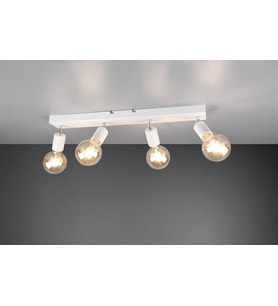 RİOLİGHT MODERN BEYAZ 4XE27 MAFSALLI HAREKETLİ BAŞLIK(GLOP AMPUL HARİÇ) METAL SPOT AVİZE