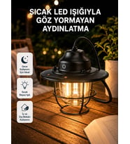 Taşınabilir Retro Çam Konisi Kamp Lambası Gece Işığı Su Geçirmez