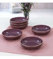 Keramika Mor Halka Çerezlik/Sosluk 13 Cm 6 Adet