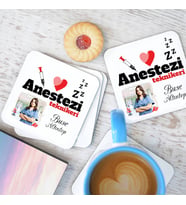 Kişiye Özel Anestezi Uzmanına Hediye Bardak Altlığı 4'lü Set