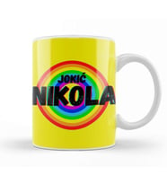 Nikola Jokic   Basketball gifts Vintage Retro Rainbow Quotes For BOYS AND Dad Kupa Bardak Porselen