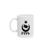 Göktürk Bozkurt Ay Yıldız ve Orhun Yazıları Temalı Porselen Kupa KF18032611