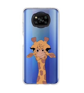 Poco X3 Pro / X3 NFC Uyumlu Zürafa Tasarımlı Şeffaf Telefon Kılıfı