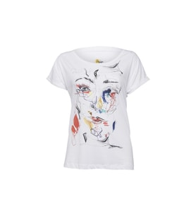 Biggdesign Red Face T-Shirt (Beyaz)