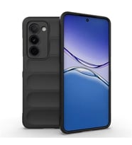 Coverzone Oppo A5 İle Uyumlu Kılıf TPU Oyuklu Arka Yüzey Z-Etnik Esnek Silikon Kapak Phone 4A için O-tto Prime Silikon Kılıf Koyu Siyah