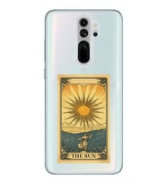 Redmi Note 8 Pro Uyumlu The Sun Tarot Tasarımlı Şeffaf Telefon Kılıfı