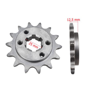 Atv Ön Dişli 520-14T İç 25 Mm 2 Delikli Setli Öm