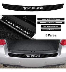 Daihatsu Terios İçin Uyumlu Aksesuar Oto Bağaj Ve Kapı Eşiği Sticker Set Karbon