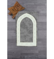 EVDEYA Dijital Baskılı Yıkanabilir Sade Şık Namazlık Seccade 70x130 Cm, Seccade-10-gri, (Gri)