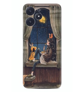 Xiaomi Poco M6 Pro 5G Kılıf Desenli Silikon Dog And Girl 1358