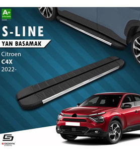 S-Dizayn Citroen C4 X S-Line Krom Yan Basamak 183 Cm 2022 Üzeri A+ Kalite