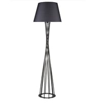 Retro Metal Dekoratif Siyah Köşe Lambası Lambader Başlık çap:45 cm