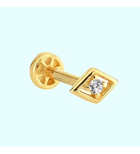 Altın Üçgen Tragus Piercing 14 Ayar