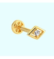 Altın Üçgen Tragus Piercing 14 Ayar