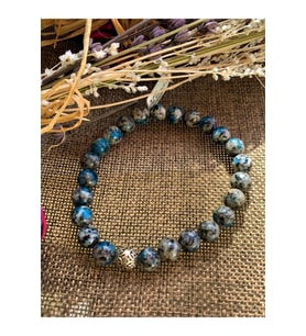 K2 Jasper( Raindrop Azurite) Bileklik(gümüş Malzemeli)